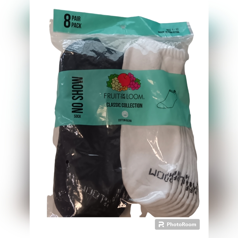 stockings package  NEW Paquete 8 de medias blancas y negras talla 6 / 10